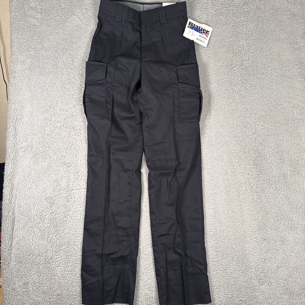 NEW Blauer Pants 8980 Side-Pocket Rayon Pants Men 28x36 Dark Navy Cargo Unhemmed